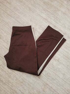 Lauren Active by Ralph Lauren Brown Sweatpants with White Drawstring